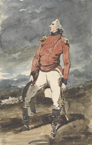 George Chinnery Study for the Portrait of a Military Officer