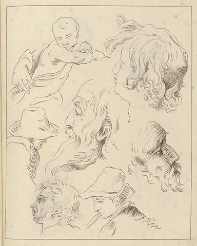 Hamlet Winstanley Various Sketches of Heads