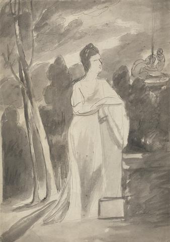 George Romney Woman at a Column