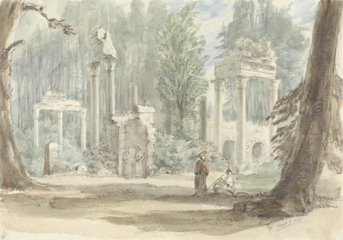 Sir George Hayter The Ruins from Leptis Magna as they Appeared in the Royal Park at Virginia Water