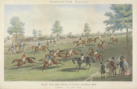 John Harris Doncaster Races: Race for the Great St. Leger Stakes, 1836 - Vexation-The false Start