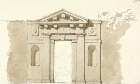 Sir Robert Smirke the younger Sketch of an Entry Gate
