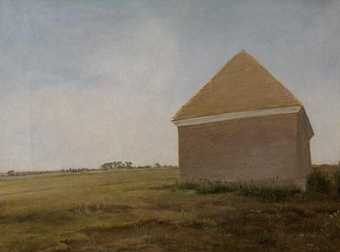 George Stubbs Newmarket Heath, with the King's stables rubbing house at the finish of the Beacon Course