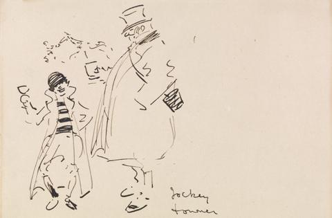 unknown artist Sketch of a Jockey and an Owner Toasting