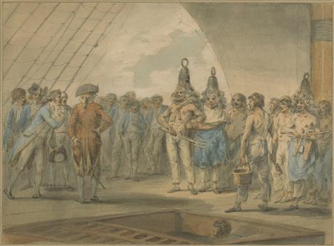 Julius Caesar Ibbetson Crossing the Line Ceremony on Board the Ship, "Vestal"