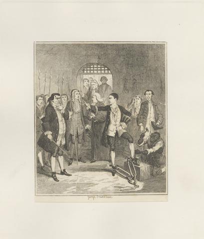 George Cruikshank Jack Sheppard's Irons Knocked off in the Stone Hall at Newgate