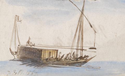 Edward Lear Boat on the Nile