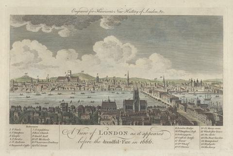 A View of London as it appeared before the dreadful Fire in 1666