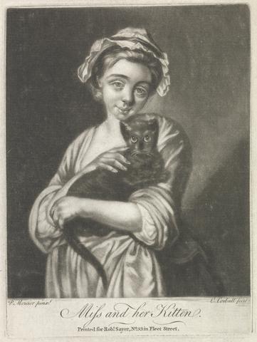 Richard Purcell Miss and her Kitten (Rural Life)