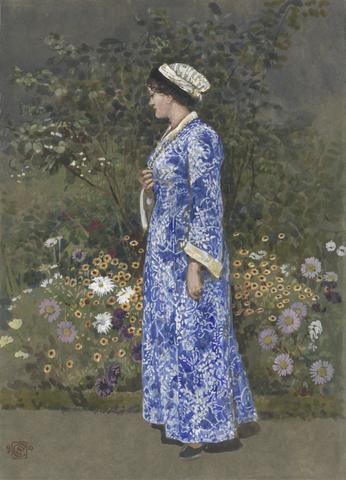 Walter Crane Woman in a Kimono