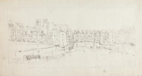 Thomas Girtin View of Pont St. Michel from Pont Neuf