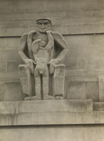 Emil Otto Hoppé Jacob Epstein's Sculpture at St. James's Park Station, London