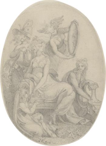 Henry Fuseli Drawing for the Frontispiece of Erasmus Darwin's "The Botanic Garden"