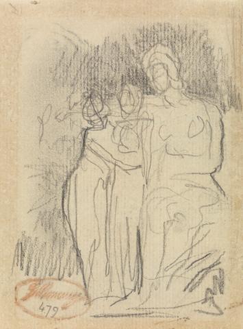 unknown artist Mother with Two Children