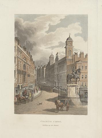unknown artist Charing Cross Looking up the Strand
