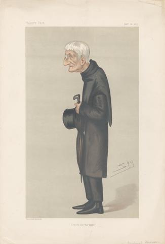 Leslie Matthew 'Spy' Ward Vanity Fair - Clergy. 'Tracts for the times'. Cardinal Newman. 20 January 1877