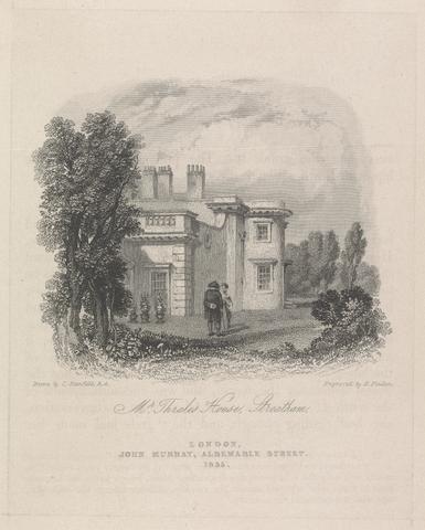 Edward Francis Finden Mrs. Thrale's House, Streatham