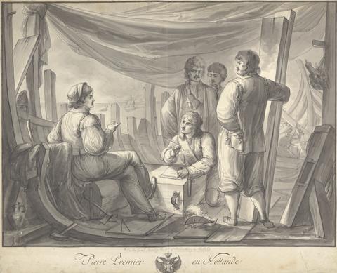 Joseph Cartwright Pierre Premier en Hollande: Scene Inside Ship With Peter the Great, Taking Notes, on Shipbuilding