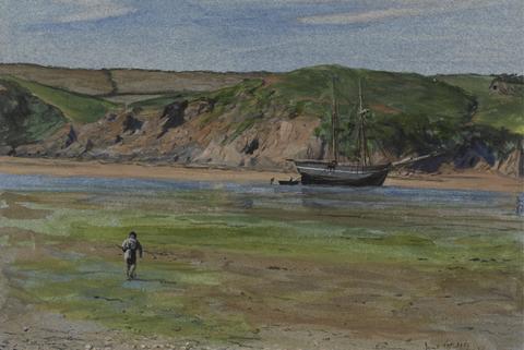 Edward Thompson Davis A Devon River at Low Tide, June 16, 1859