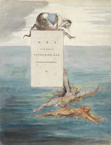 William Blake The Poems of Thomas Gray, Design 7, "Ode on the Death of a Favourite Cat."