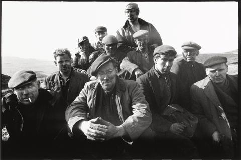 Bruce Davidson Miners Sitting Together