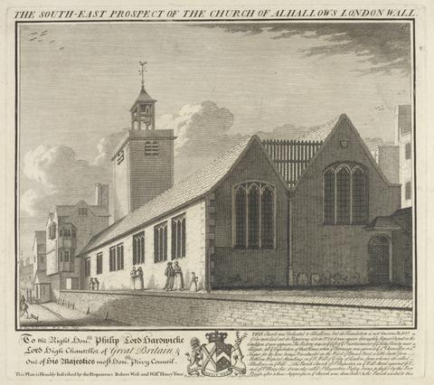 The Southeast Prospect of the Church of All Hallows, London Wall