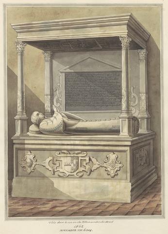 Daniel Lysons Tomb of an unidentified King's Nurse from Hampton Church
