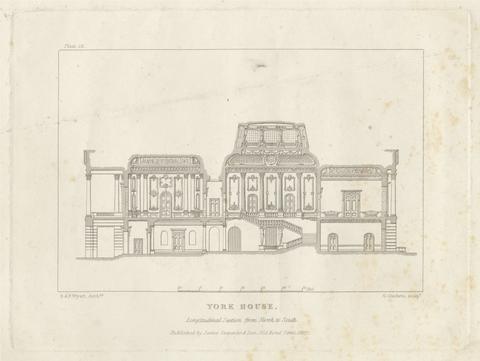 George Gladwin York House: Longitudinal Section from North to South