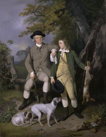 Francis Wheatley Portrait of a Sportsman with His Son