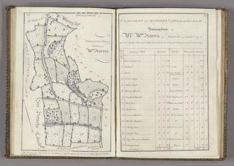 Probert, John, active 1764, cartographer, surveyor. Survey and valuation of the several estates belonging to John Kinchant Esqr. and Emma his wife :