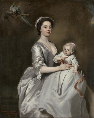 Joseph Highmore A Woman and her Child, Probably Olive Sharpe (née Cartwright) and her son John