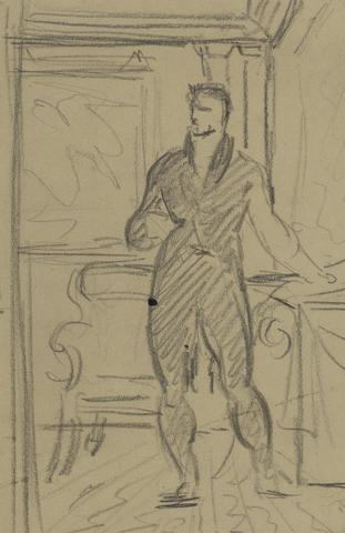 Benjamin Robert Haydon Figure Study of a Man in a Formal Suit