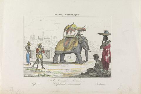 unknown artist Inde Francaise, Costumes, Elephant Caparaconne