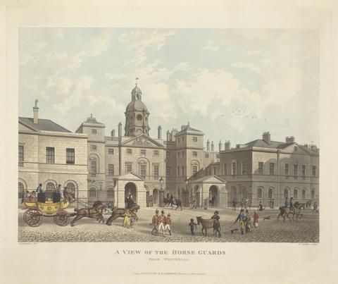 Joseph Constantine Stadler A View of Horse Guards from Whitehall