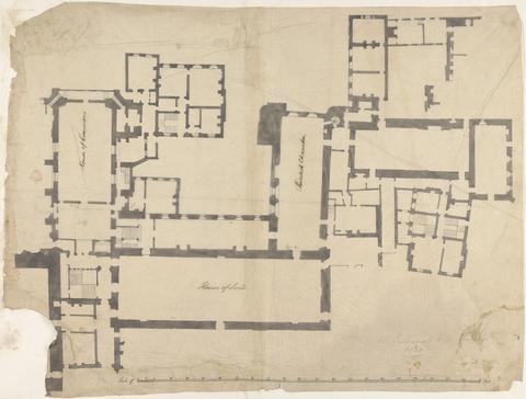 Plan of the Old Parliament Houses, Westminster