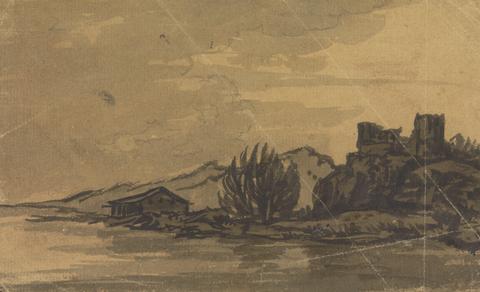 Rev. William Gilpin Landscape with House at the Riverbank