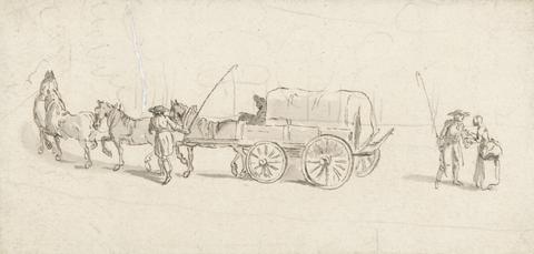 Thomas Ross Figures with a Wagon and Horses