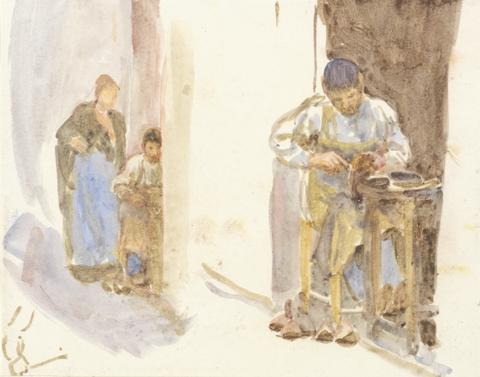 Helen Allingham A Study of a Venetian Cobbler
