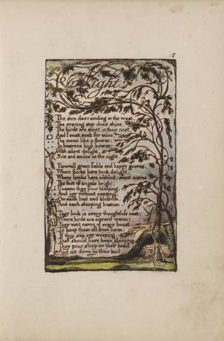 William Blake Songs of Innocence and of Experience, Plate 18, "Night" (Bentley 20)