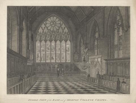 James Basire Inside View of the East End of Merton College Chapel
