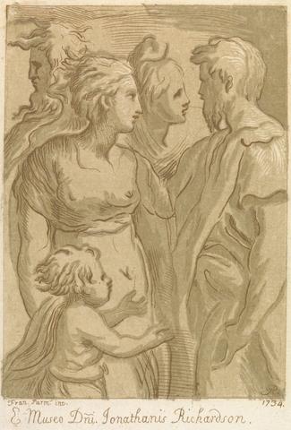 Arthur Pond Classical Scene, Group of Five Figures