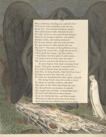 William Blake Young's Night Thoughts, Page 54, "The Vale of Death! That Hush'd Cimmerian Vale"