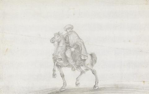 James Bruce Man on Horseback Carrying a Spear