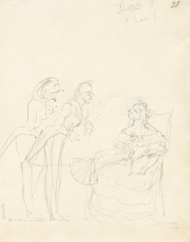 Sir John Everett Millais Two Gentlemen Talking to a Seated Lady