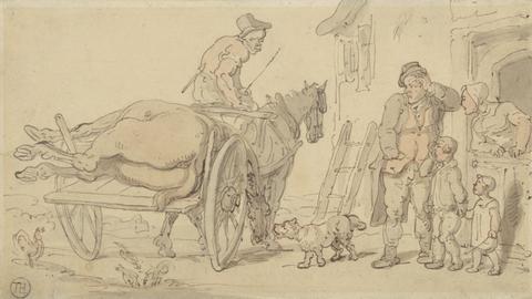Thomas Rowlandson A Dead Horse on a Knacker's Cart