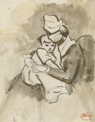 unknown artist Mrs. Carwardine and Child
