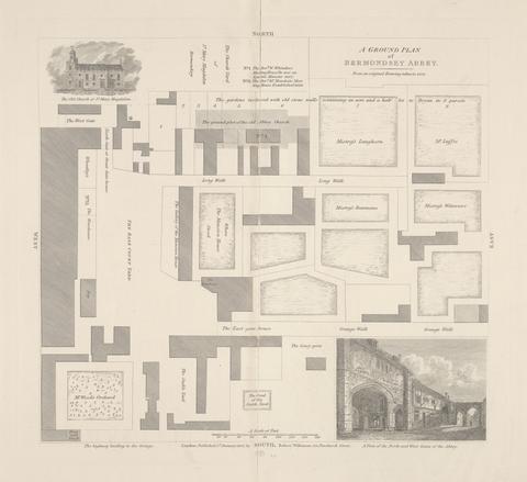 A Ground Plan of Bermondsey Abbey