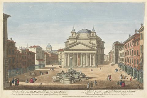 Carington Bowles The Church of Santa Maria della Rotonda at Rome; It was the famous Pantheon of the Antients erected 30 years before the birth of our Saviour