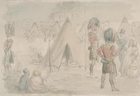 John Leech Highland Regiment in Camp