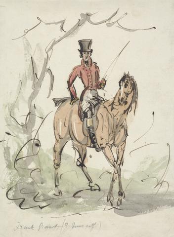 Self-Portrait, Hunting: in a Scarlet Coat and Tall Hat
